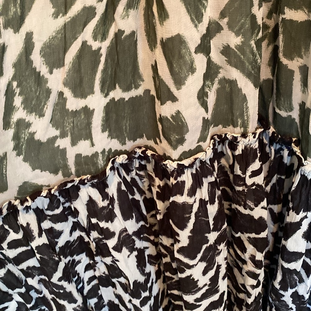 Maeve for Anthropologie animal print tiered maxi dress Sz M Medium New - Picture 5 of 5